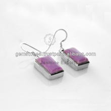 Wholesale Turquoise Gemstone Jewelry Silver Gemstones Earrings For Women